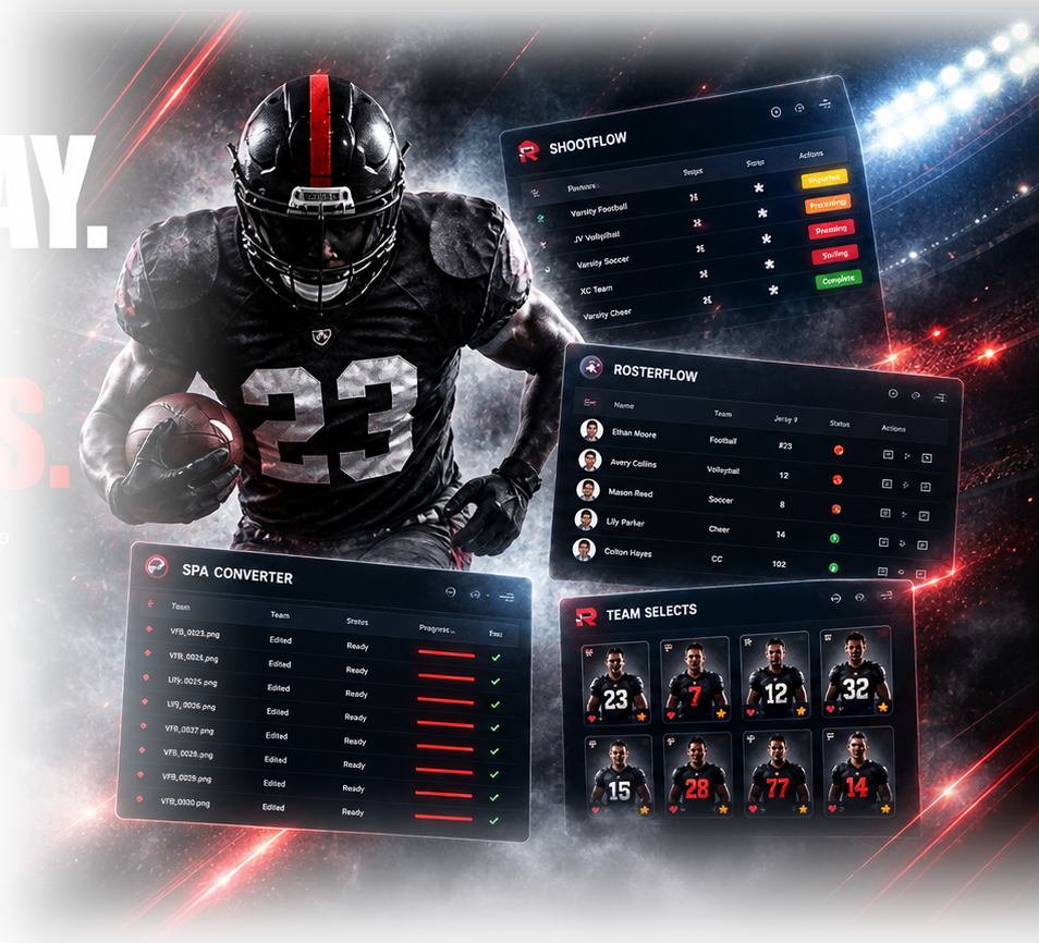 RYVO sports Media Day workflow